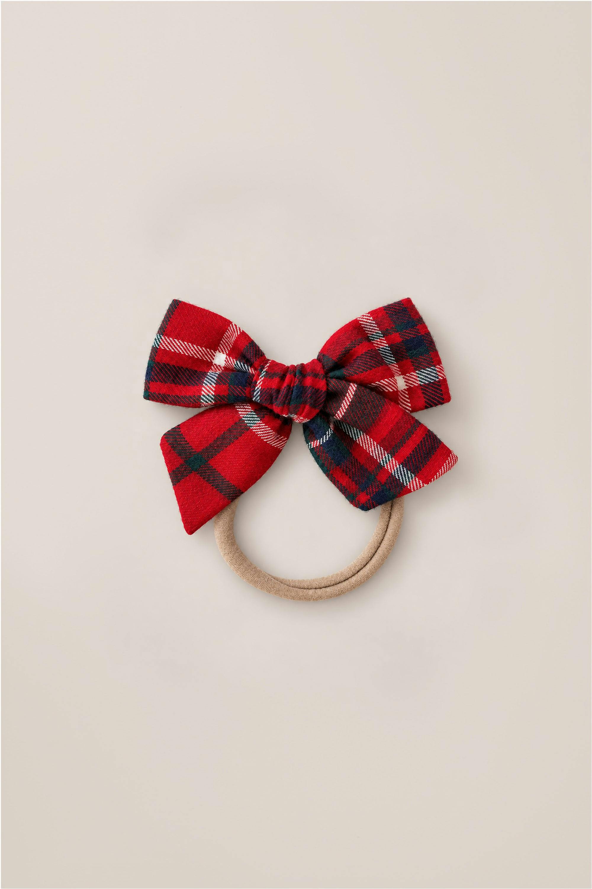 Hair Bows in Christmas Cheer Plaid
