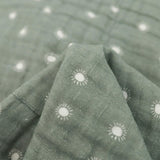 Original Organic Cotton Muslin Quilt - Sage Suns