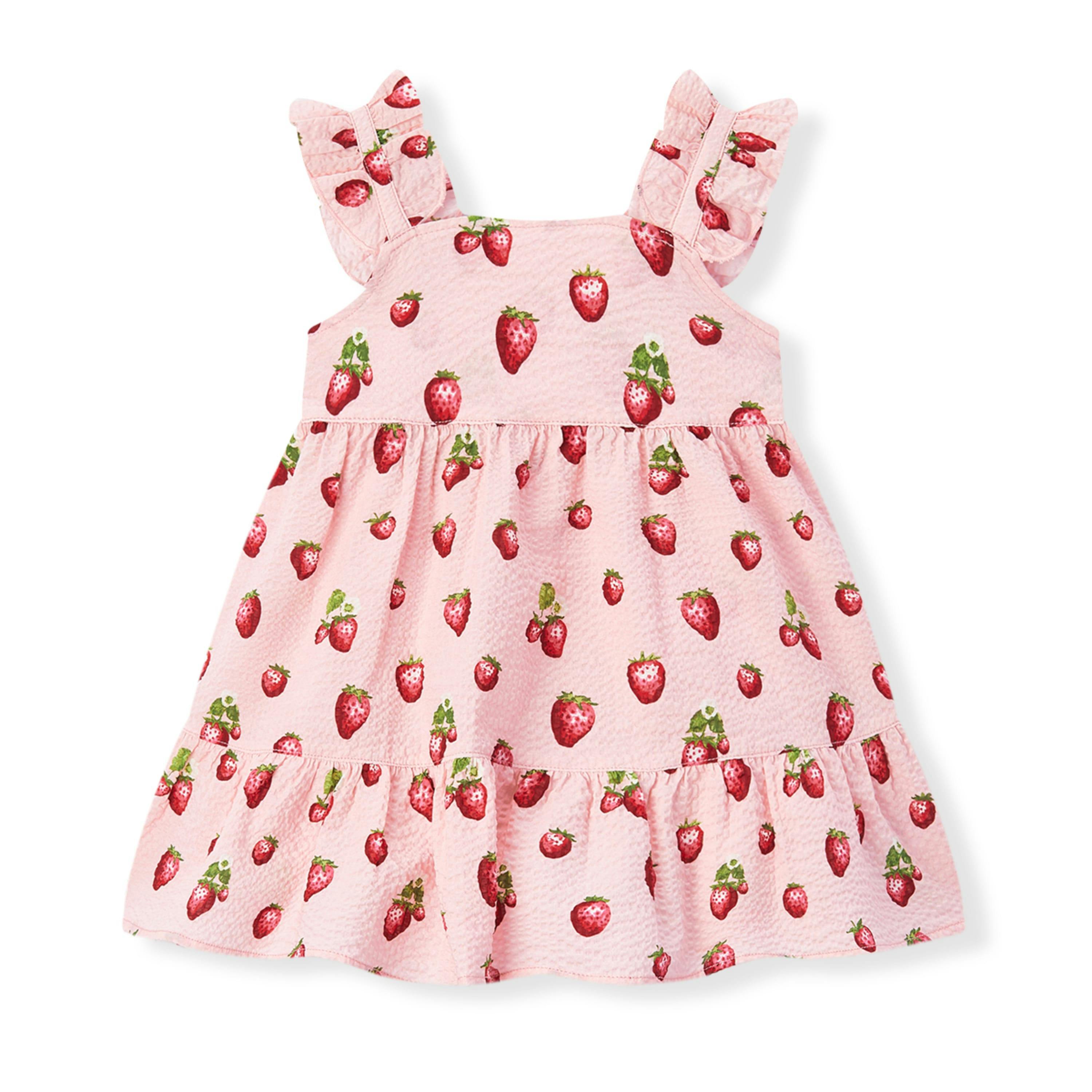 Strawberry Ruffle Tiered Dress