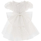 White Moneta Floral Bow Dress