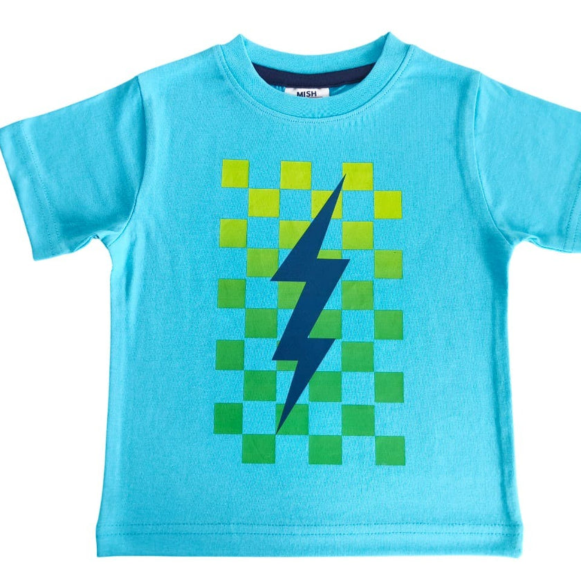 Kids Tee - Gradient Check Bolt