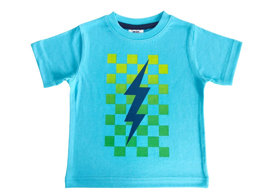 Kids Tee - Gradient Check Bolt