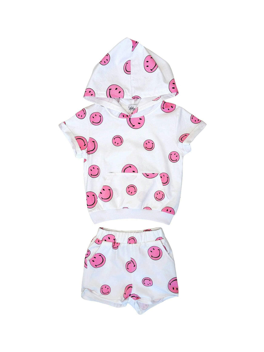 Pink Emoji Short Set