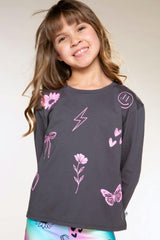 Washed Cotton Long Sleeve Easy Tee