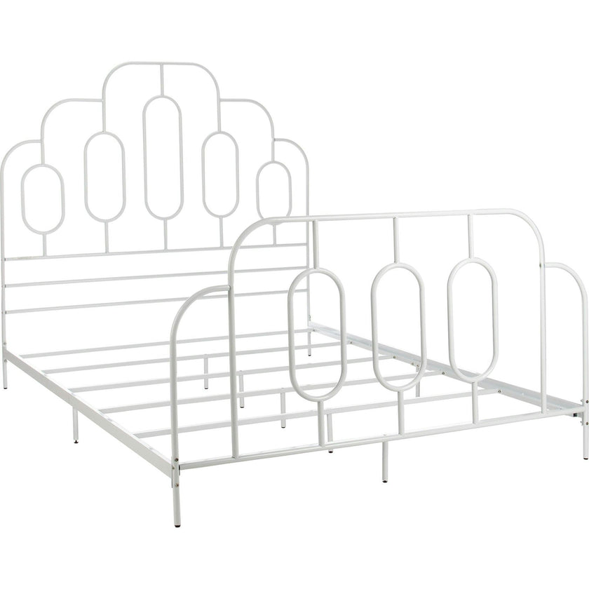 Paloma Metal Retro Bed, White