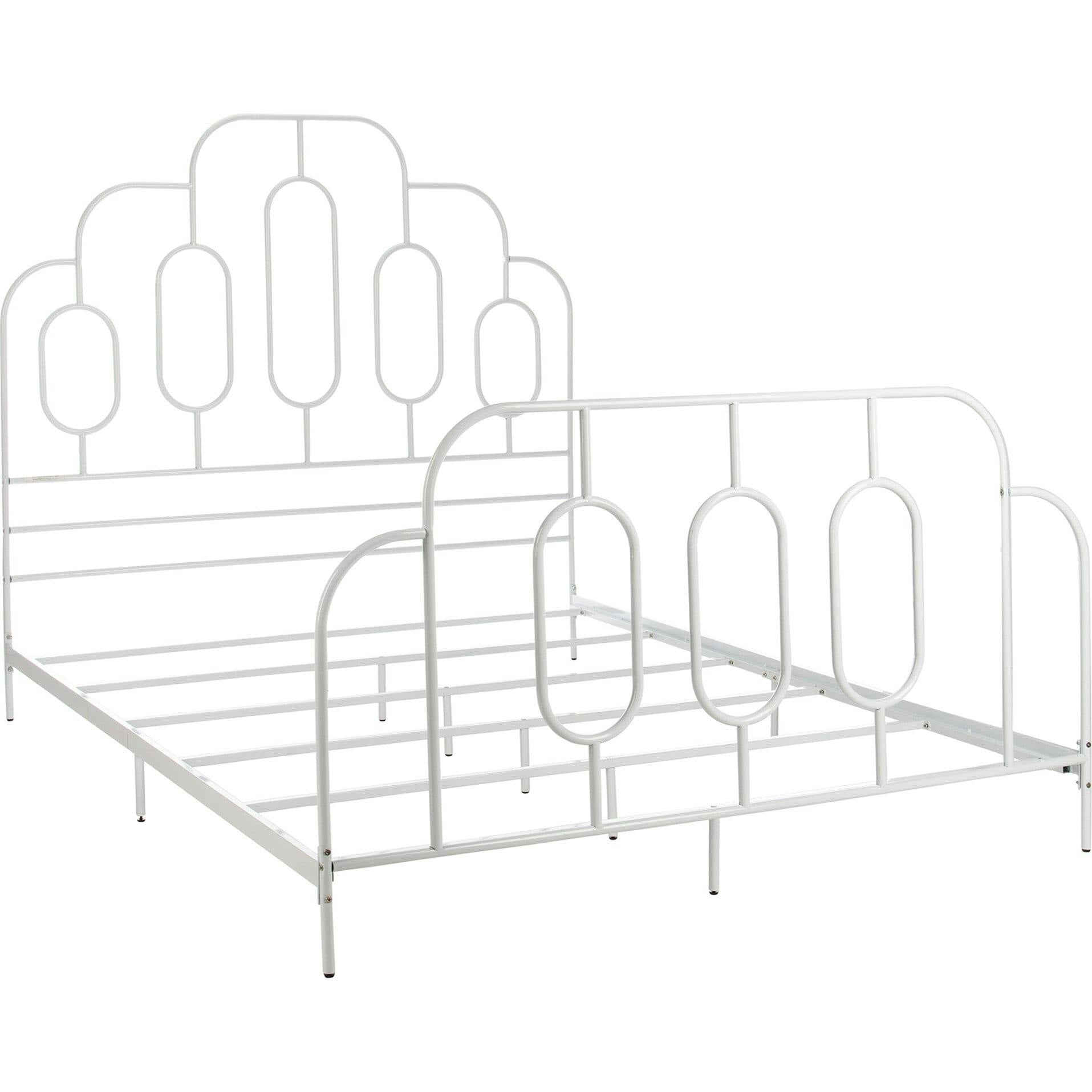 Paloma Metal Retro Bed, White