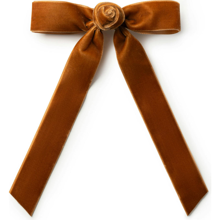 Rosette Velvet Long Tail Clip