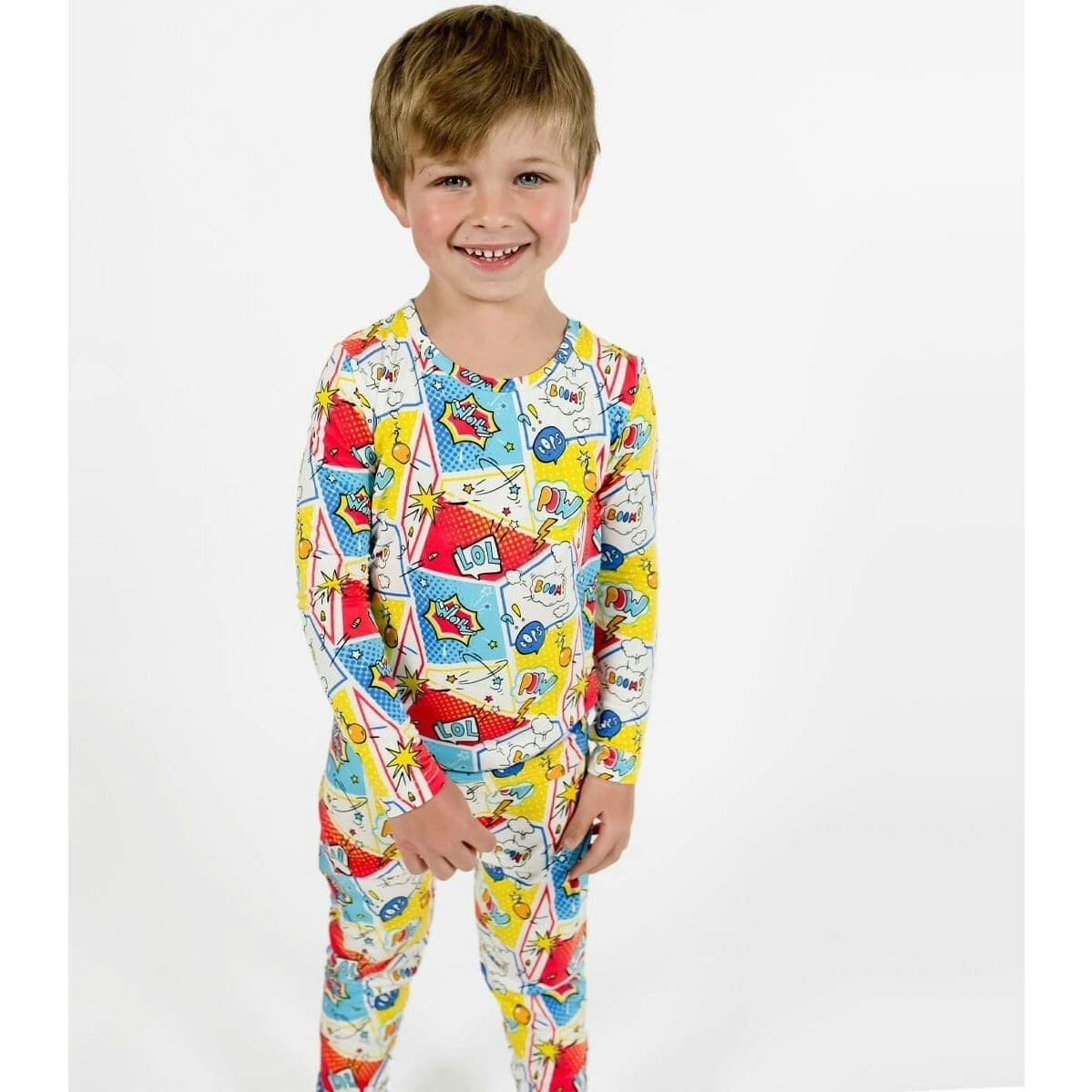 Comic Hero Bamboo Kids Pajamas