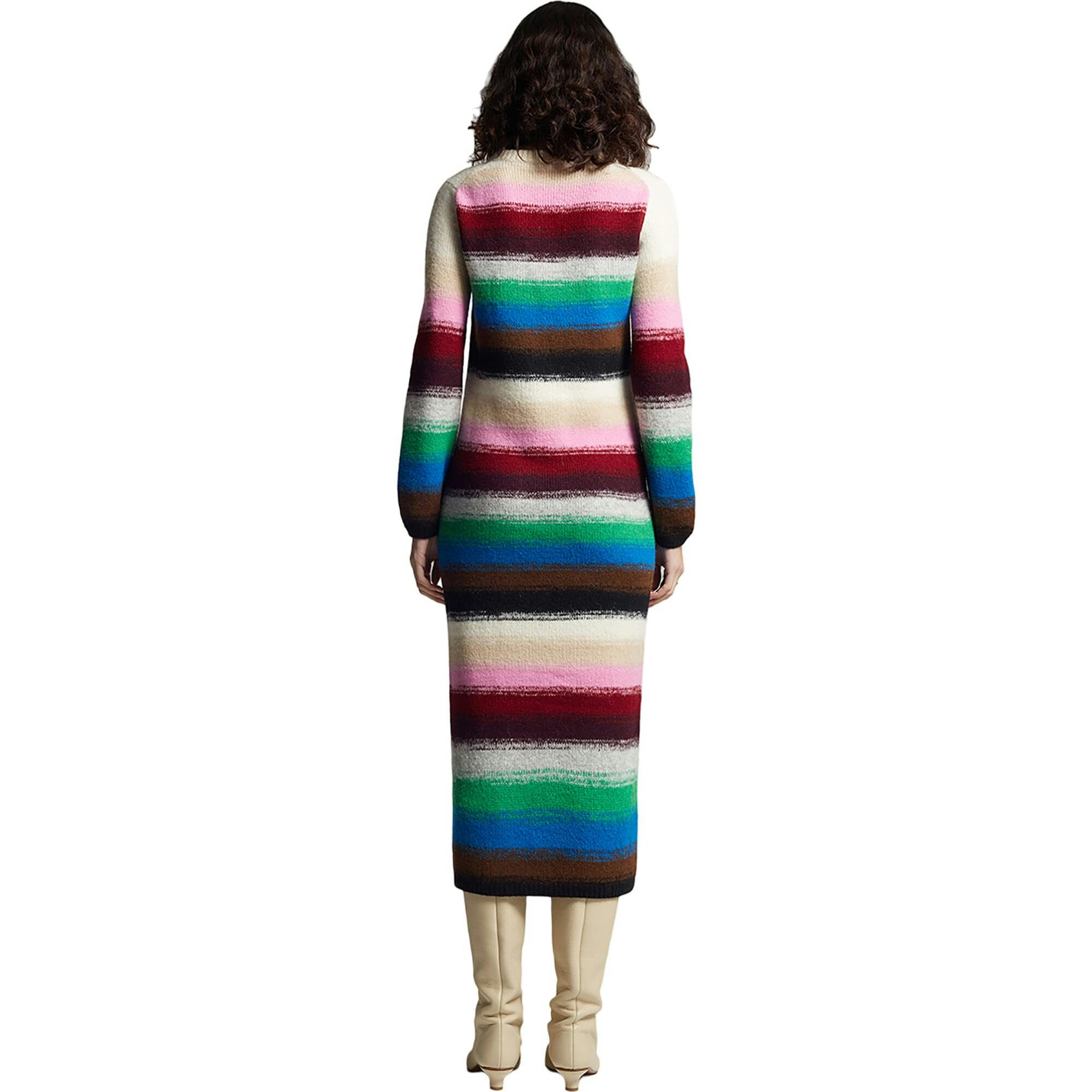 Women's Lydia Jersey Ribbed Crew Neck Long Sleeve Dress