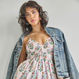Womens Hope Dress - Pink Dewdrop Block Print