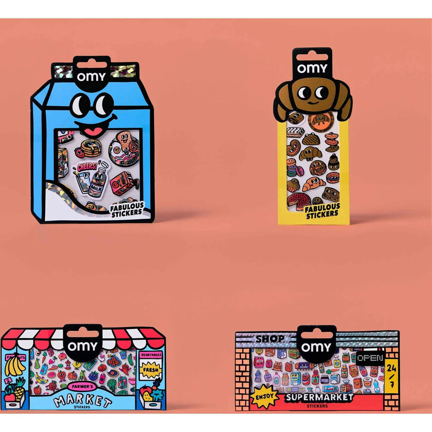 Supermarket Fun - Bundle Of 4 Stickers