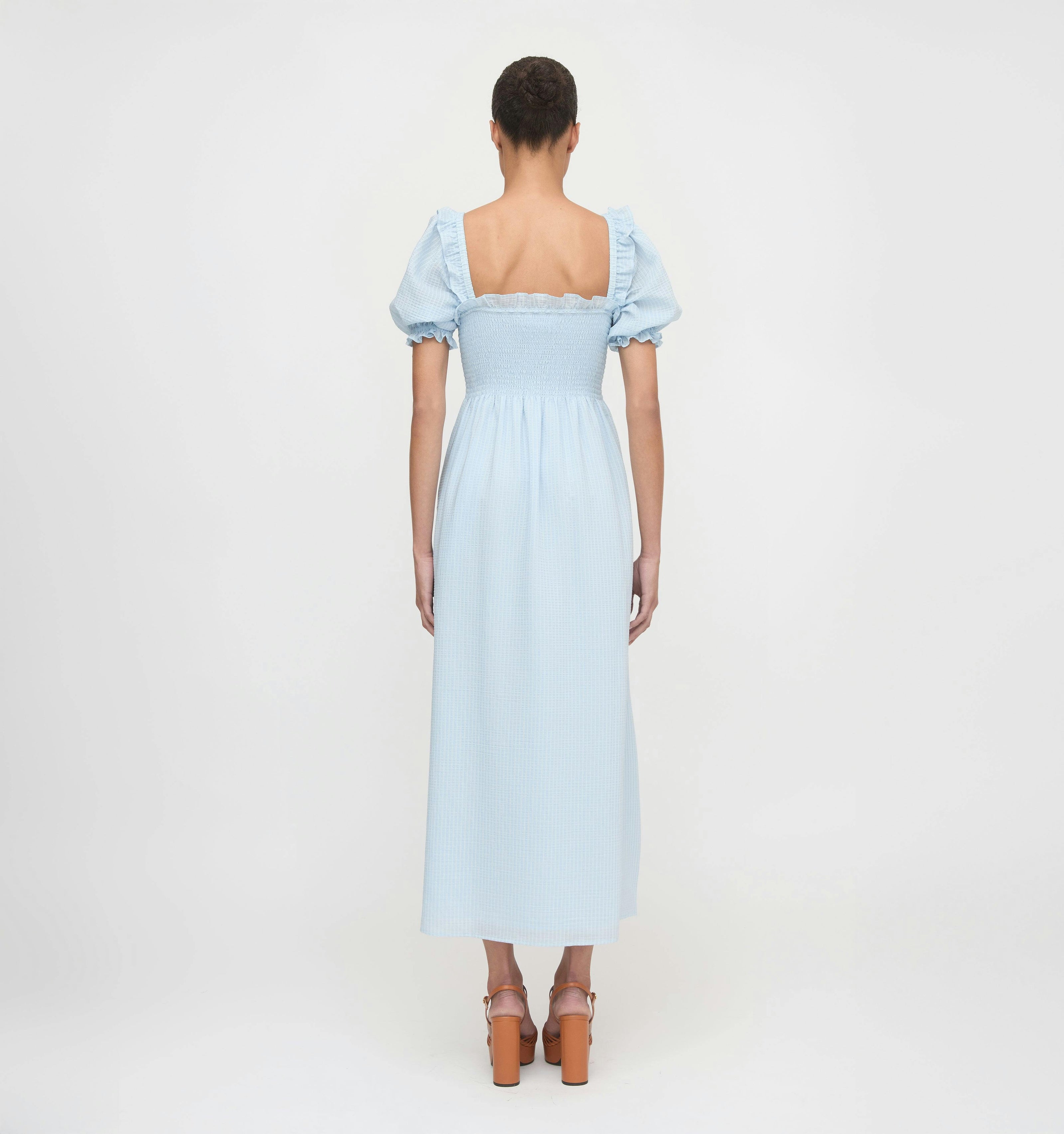 The Scarlett Nap Dress - Pale Blue