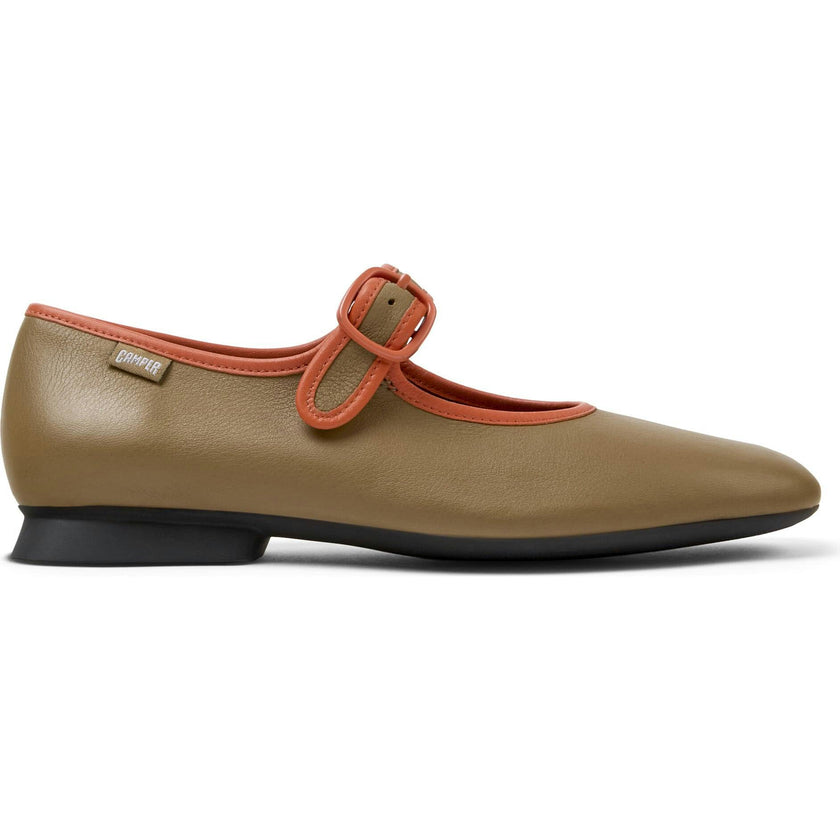 Women's Casi Myra Twins Contrast Piped Square Toes Ballerina Shoes
