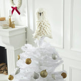 Snowy Handmade Hand Felted Wool Christmas Tree Topper