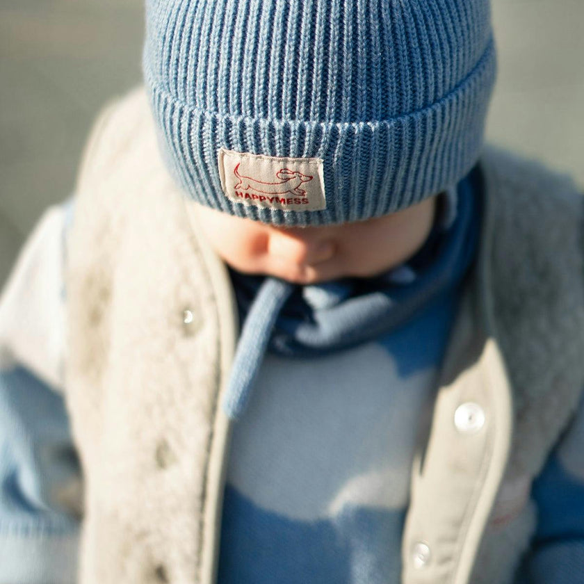 children's merino hat - ice blue