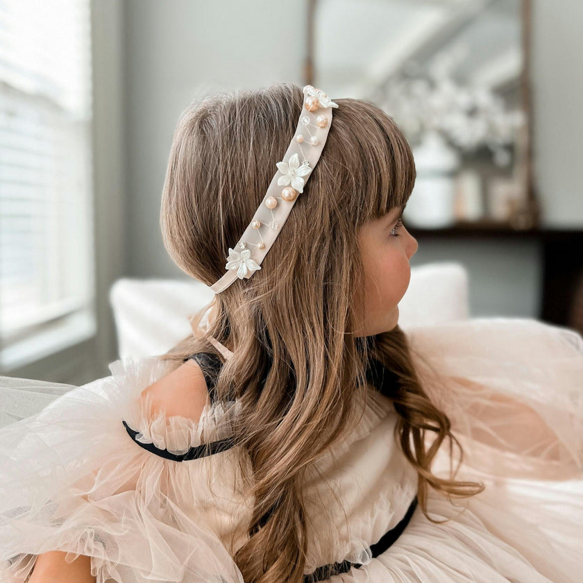 Jackie Peach Hair Sash