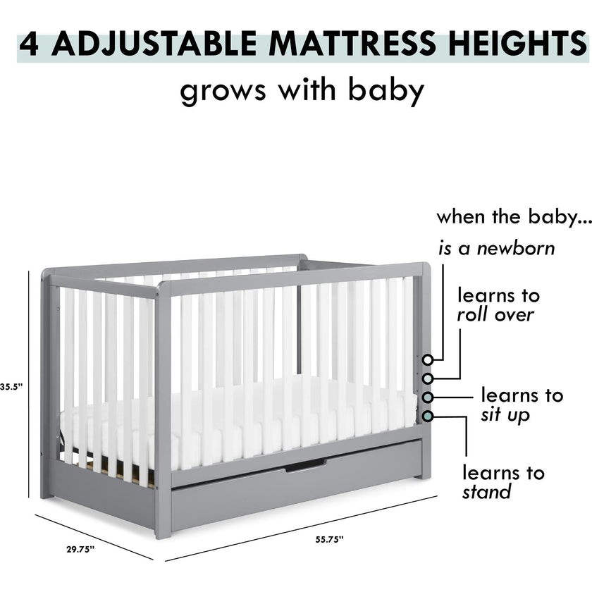 Colby 4-in-1 Convertible Crib With Trundle Drawer