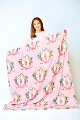 Ballet Shoes Crest Minky Blanket