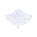Golf Trellis Blue - Wide Brim Sun Hat