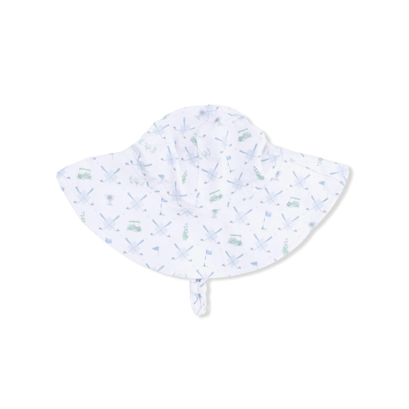 Golf Trellis Blue - Wide Brim Sun Hat