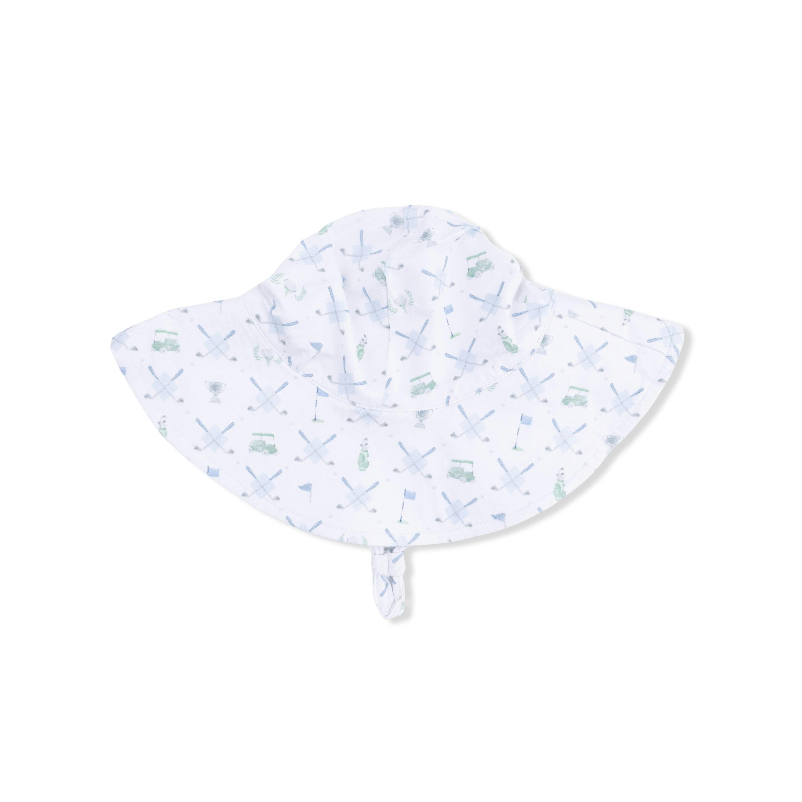 Golf Trellis Blue - Wide Brim Sun Hat