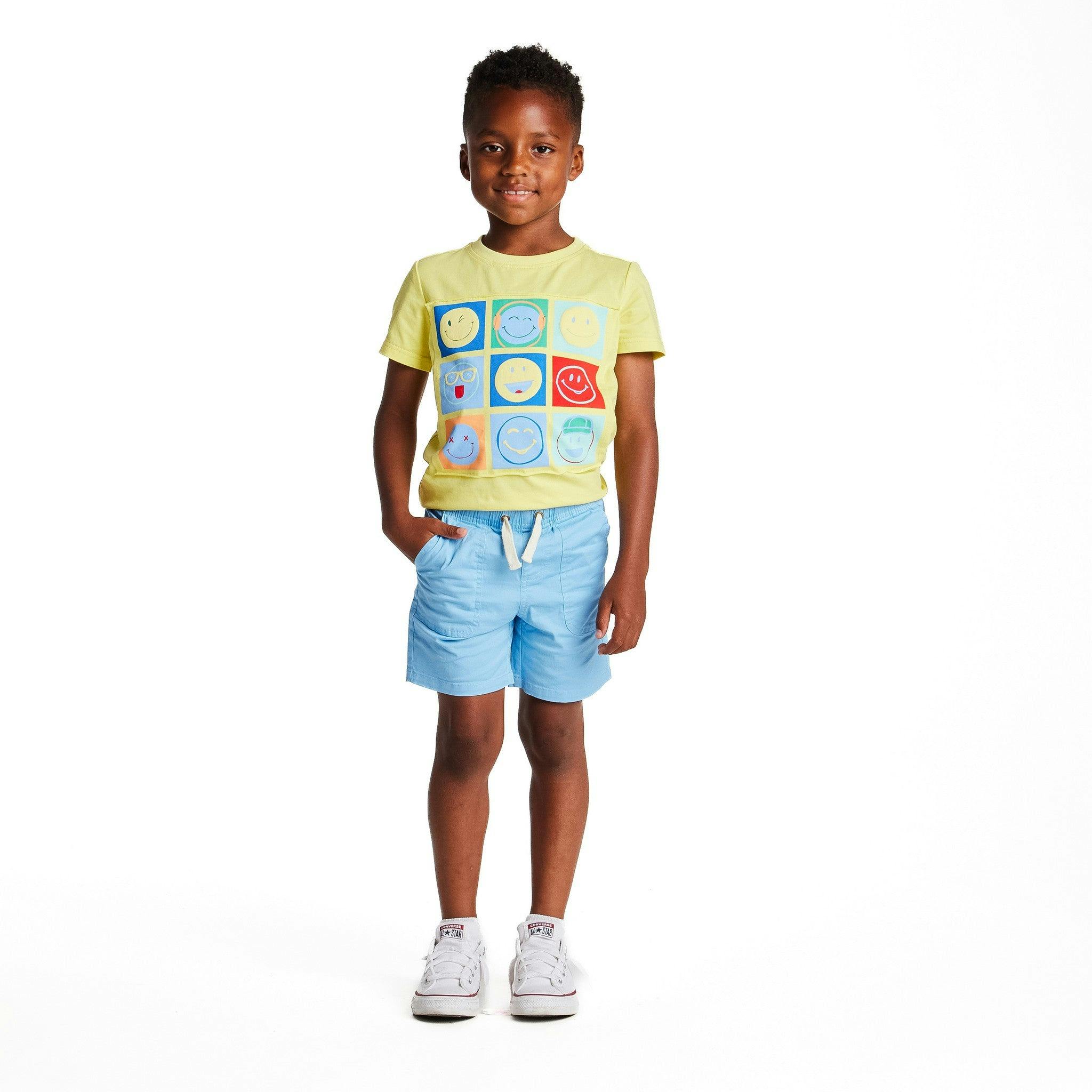 Boys Stretch Twill Shorts | Sky Blue