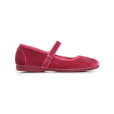 Classic Velcro Strapped Velvet Mary Jane Shoes