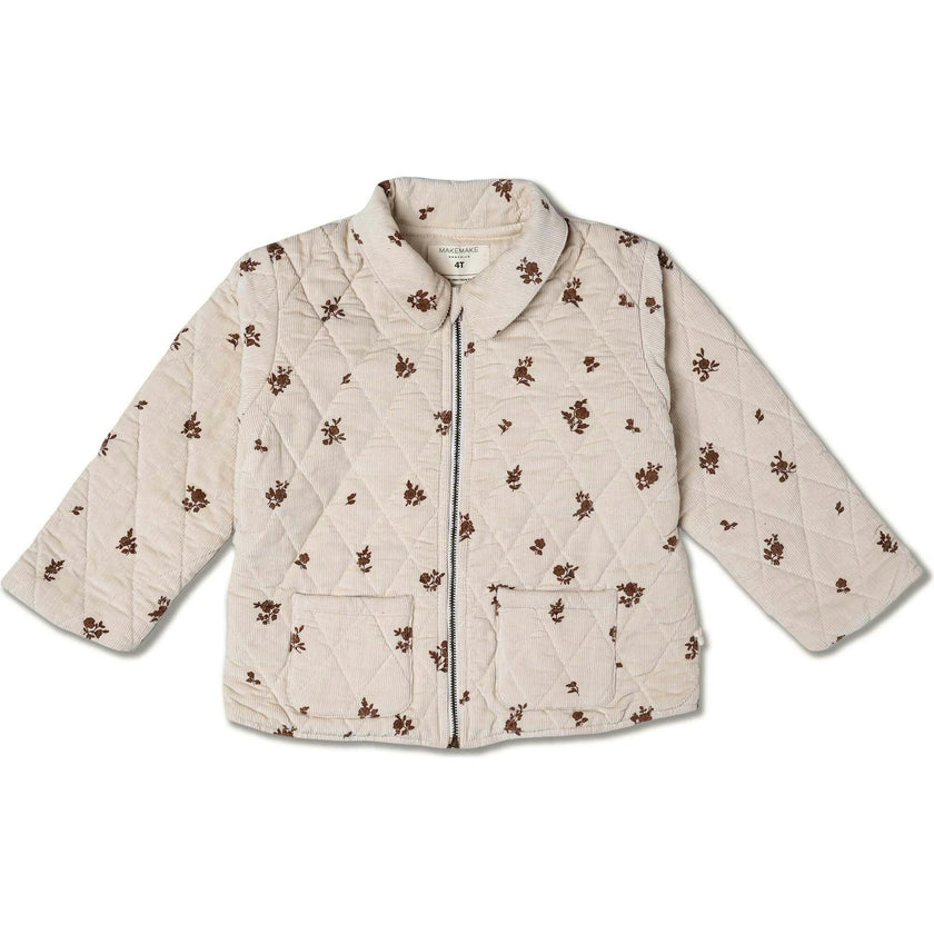 Organic Quilted Corduroy Zipper Jacket