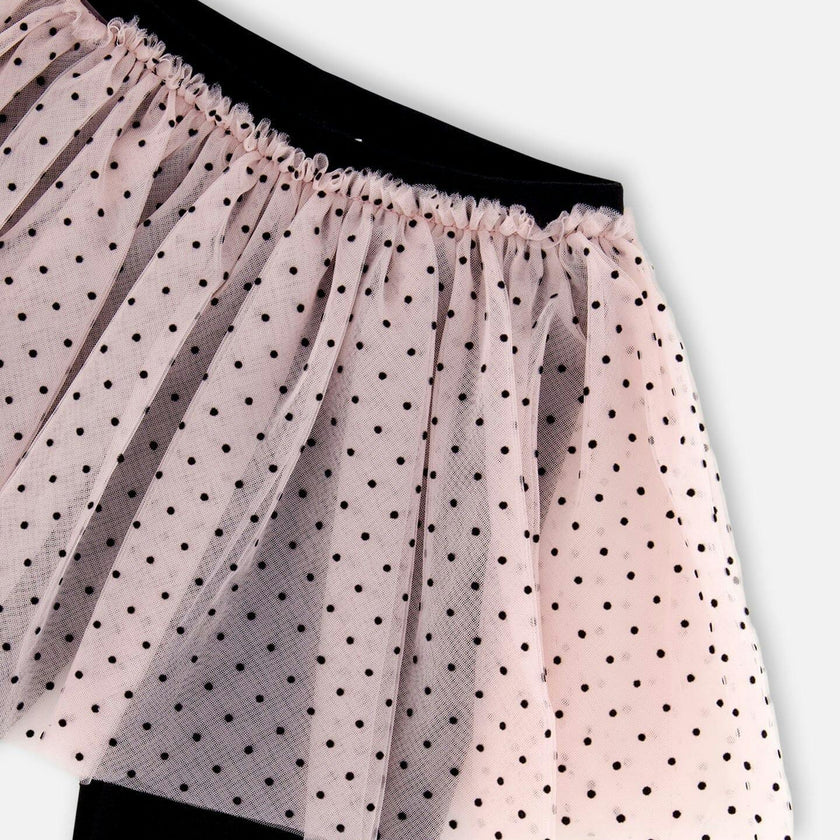 Leggings with Tulle Skirt Pink and Black