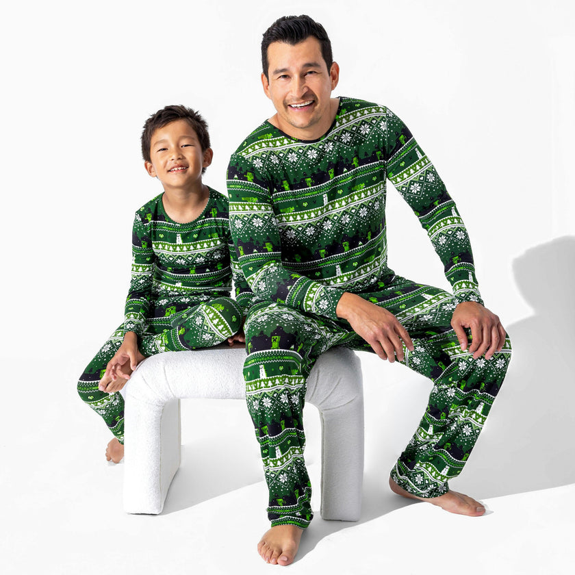 Minecraft: Creeper Holiday Bamboo Men's Pajama Set