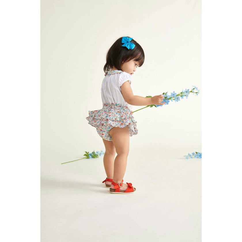 Hand-Smocked Baby Skort Bluebelle