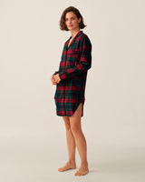 Women's Brushed Twill Nightshirt in St. James Tartan