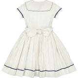 Riviera White Short Sleeve Smocked Dress