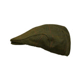 Lyall Tweed Flat Cap - Olive