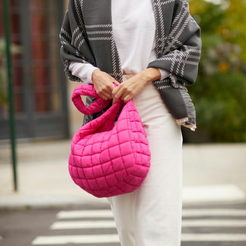 Cloud 9 Puffer Crossbody Bag - Hot Pink