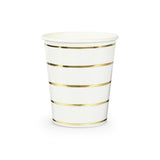 Gold Frenchie Striped 9 oz Cups