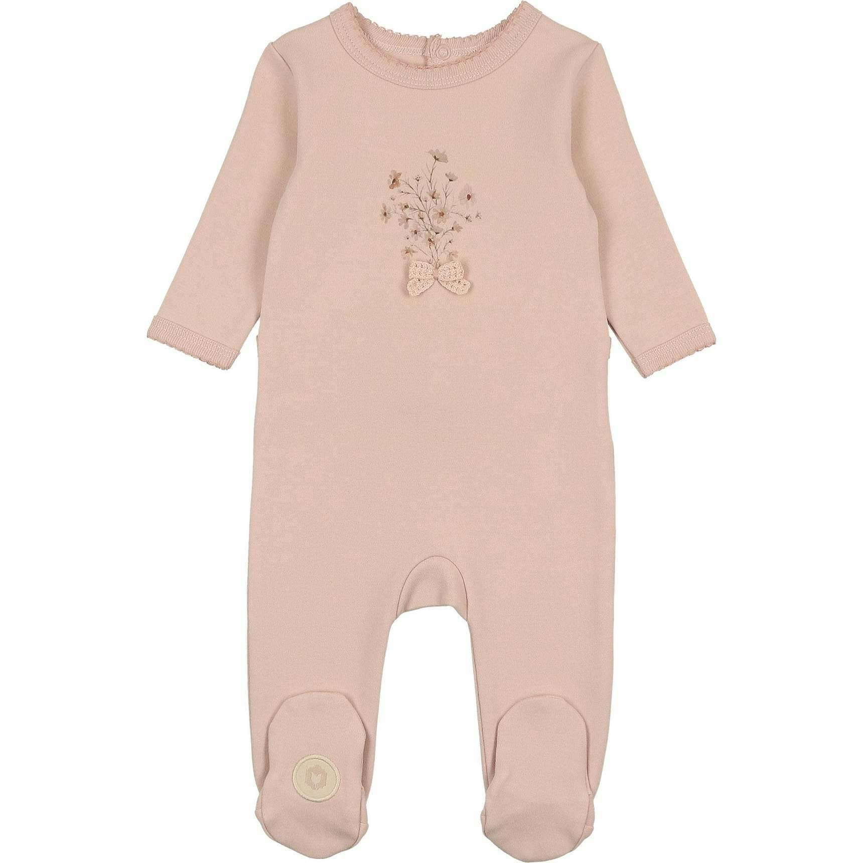 Nature's Florals Footie Ivory & Rose