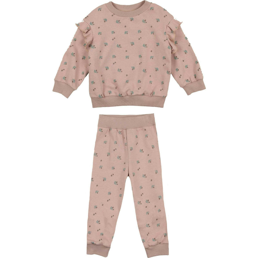 Baby Ruffle Pine Cone Loung 2-Piece Set
