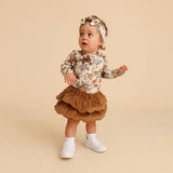 Camel Cotton Corduroy Scalloped Bummie