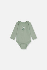 Organic Cotton Onesie Greyish Green