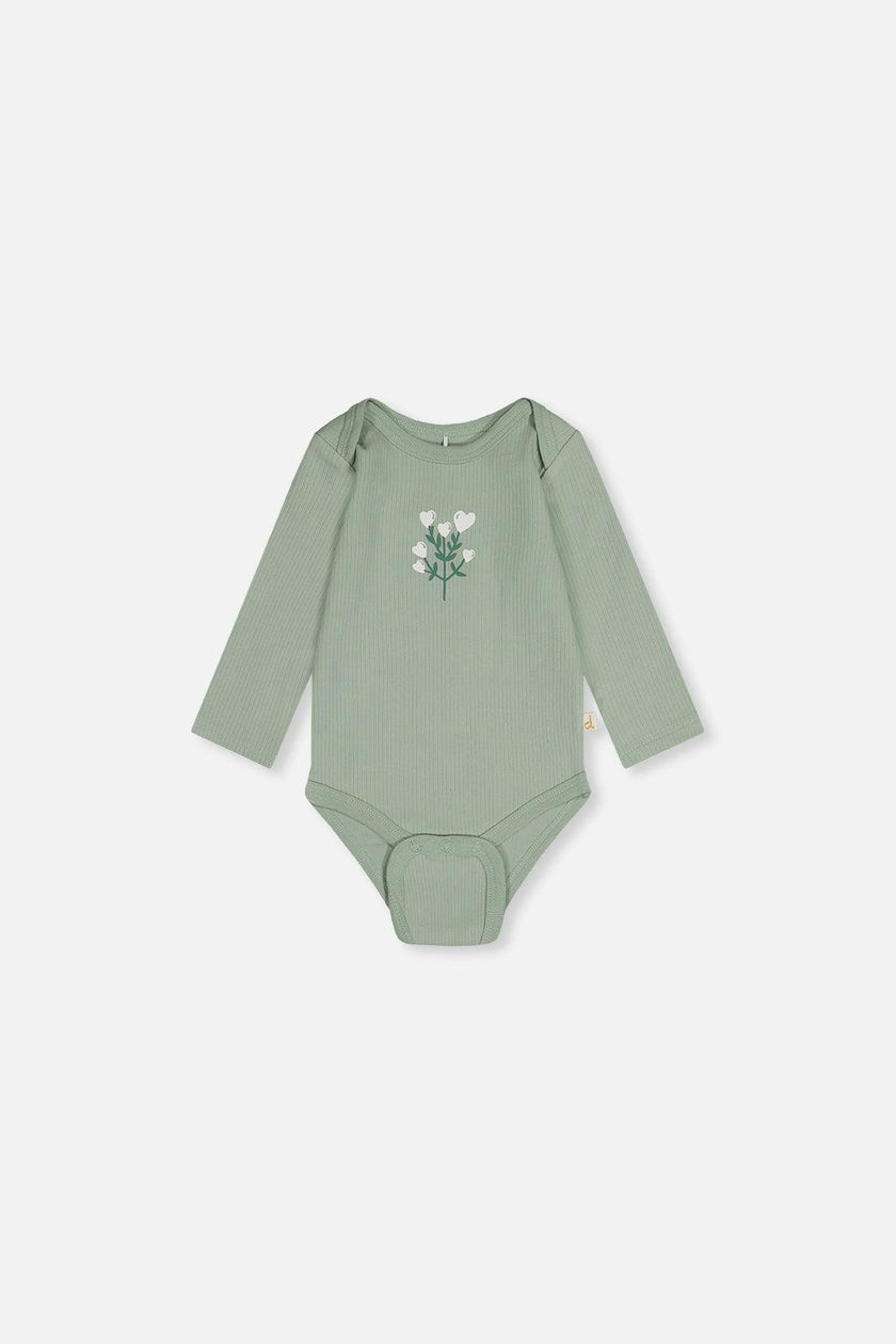Organic Cotton Onesie Greyish Green