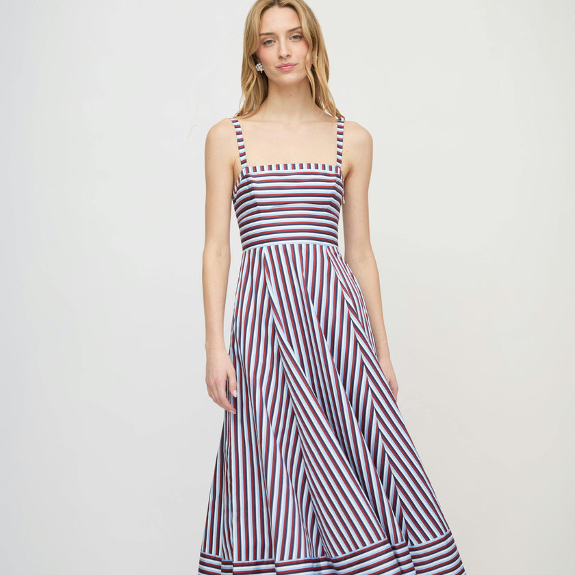 The Margot Dress - Firecracker Stripe