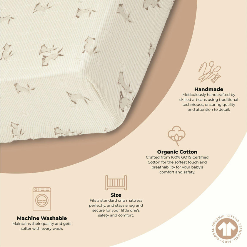 Avery Organic Cotton Fitted Crib Sheets