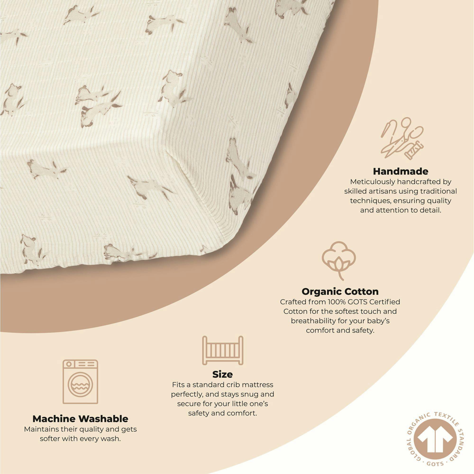 Avery Organic Cotton Fitted Crib Sheets