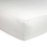 Organic Cotton Muslin Crib Sheet - Sand Stripe
