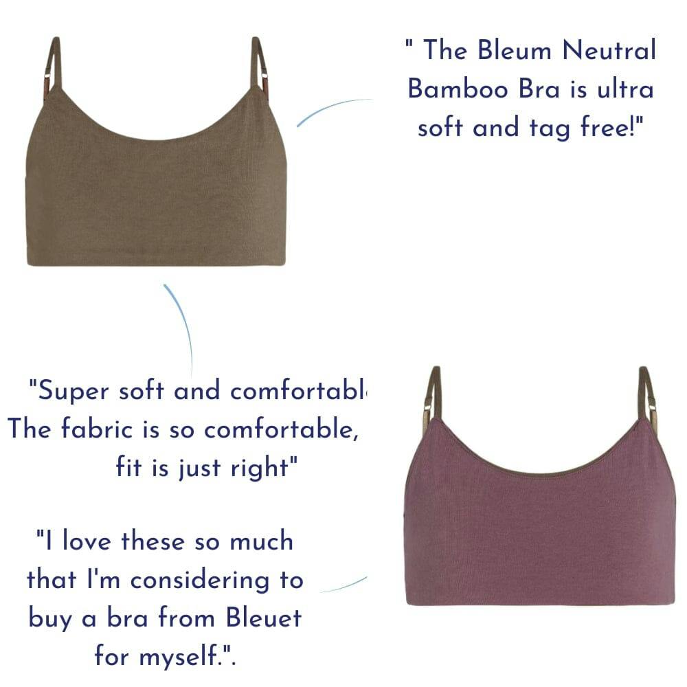 Bleum Neutral Bamboo Girls Seamless Bra Honey-Sky