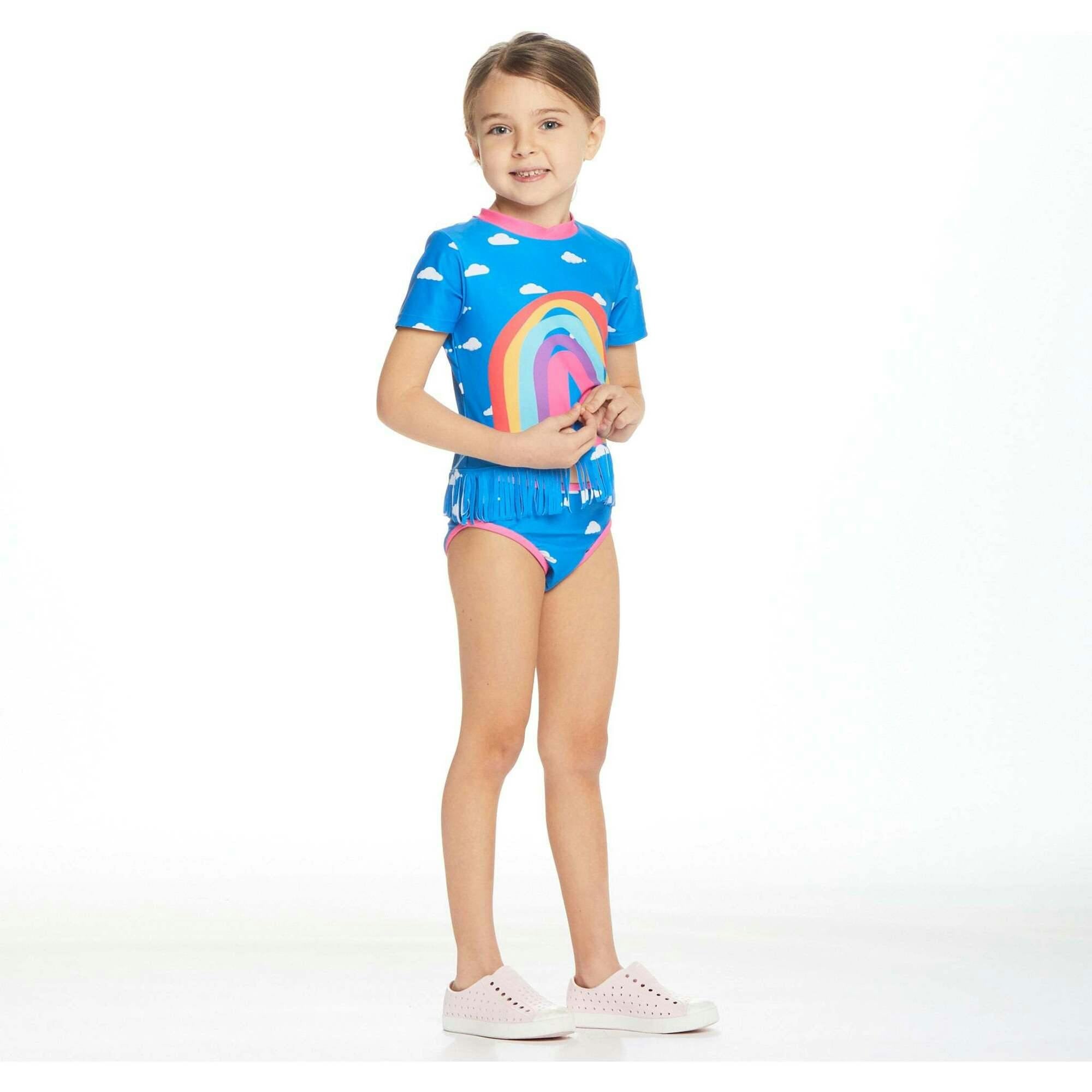 Fringe Rainbow Rashguard Set