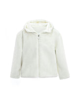 Ivory Plush Hooded Jacket