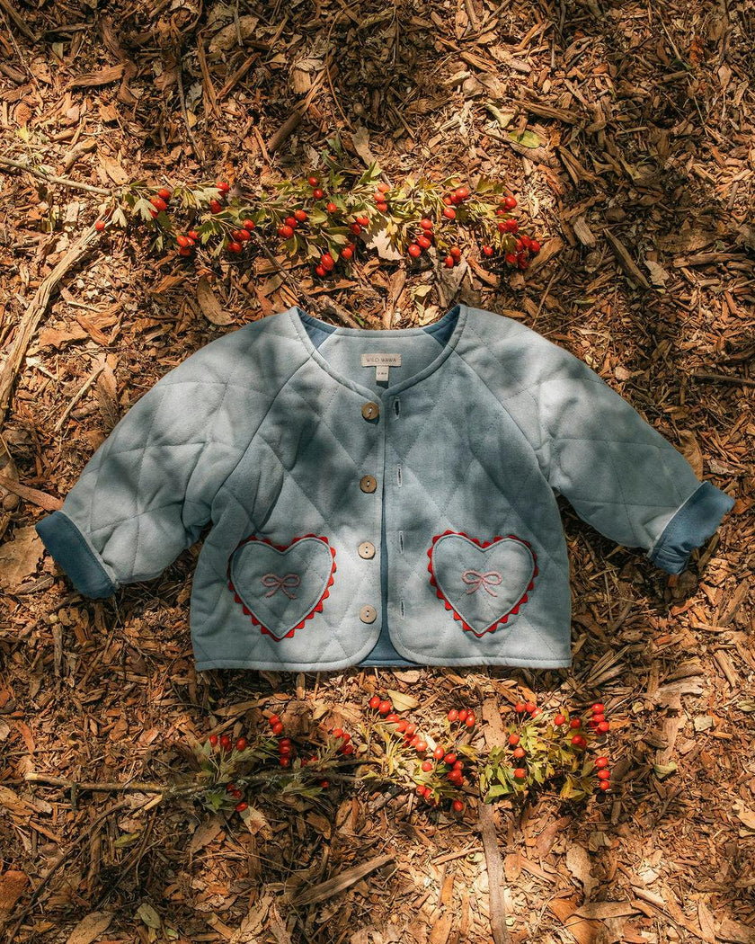 Quilted Jacket in Denim Darling