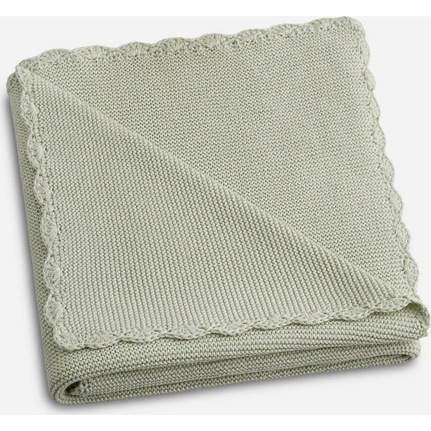 Cotton Knit Blanket, Green